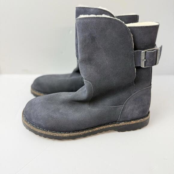 Birkenstock Uppsala Boots Shearling Graphite Grey EU 41 US10 M8 Suede Winter - Picture 1 of 9